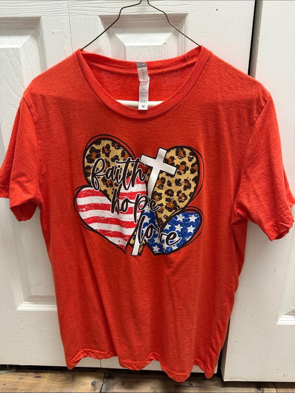 Faith Hope Love Graphic Tee - Red